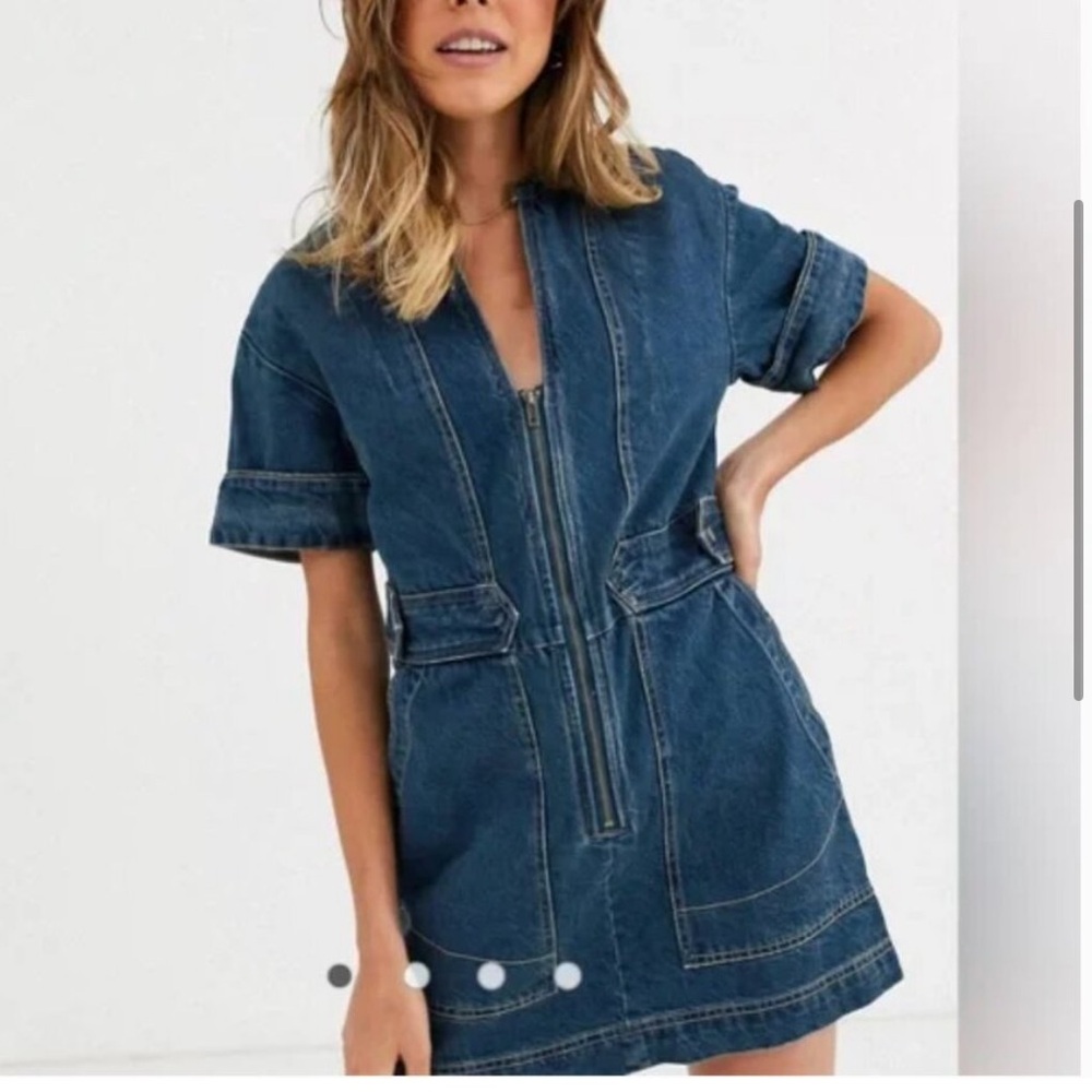 Free People Denim Dress | Dream on Denim shift dress | Size Medium